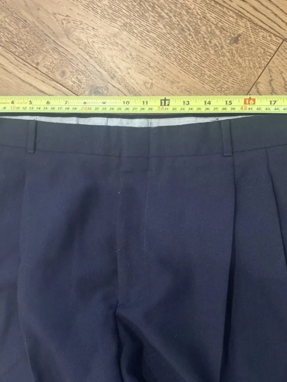 Vintage Levi’s Travelers Blue From Pleated Dress Pants Made In USA 38x30 Wool
